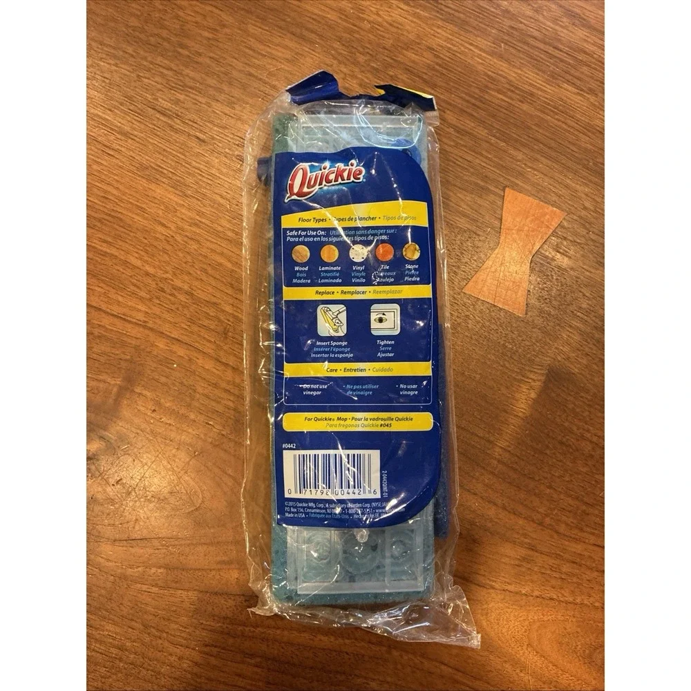 Quickie Clean Squeeze Sponge Mop Refill Type S Fits Mop #045 Blue SEALED NEW
